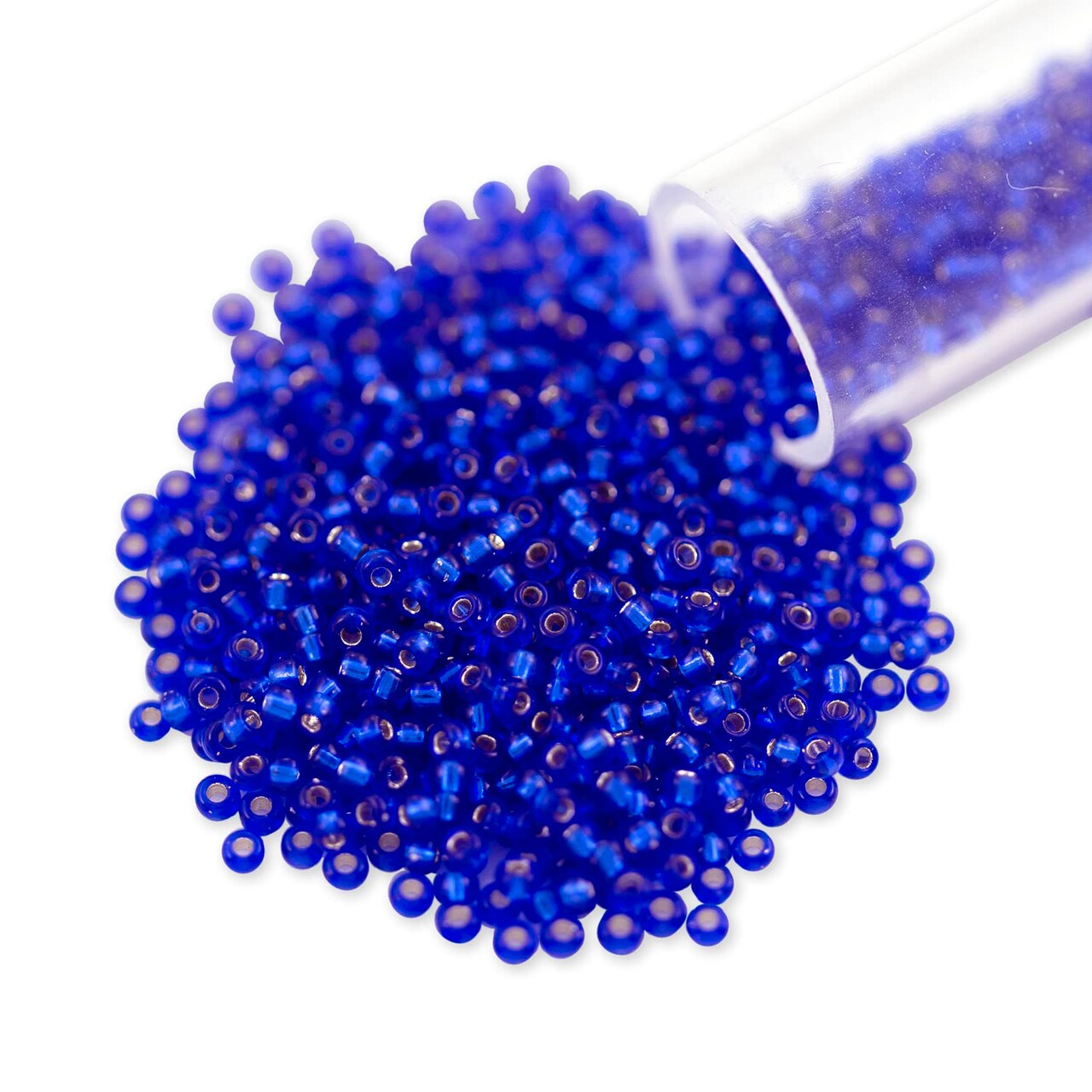 Miyuki Round Rocaille Seed Bead 15/0 Silver Lined Cobalt Blue